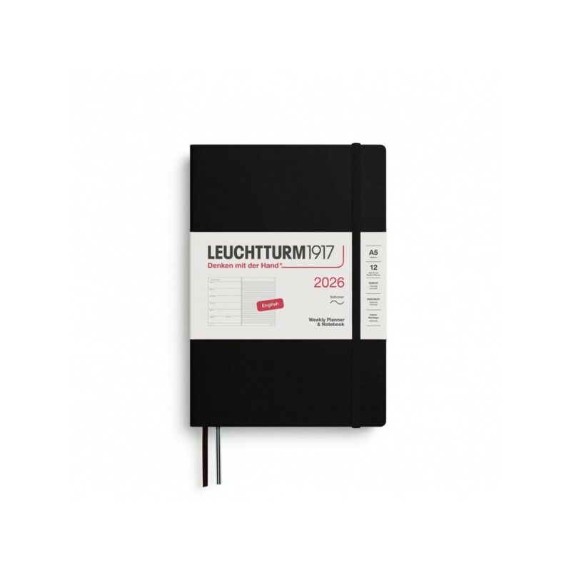 leuchtturm1917-hataridonaplo-2026-a5-heti-beosztas-naptar-es-notesz-puha-borito-black